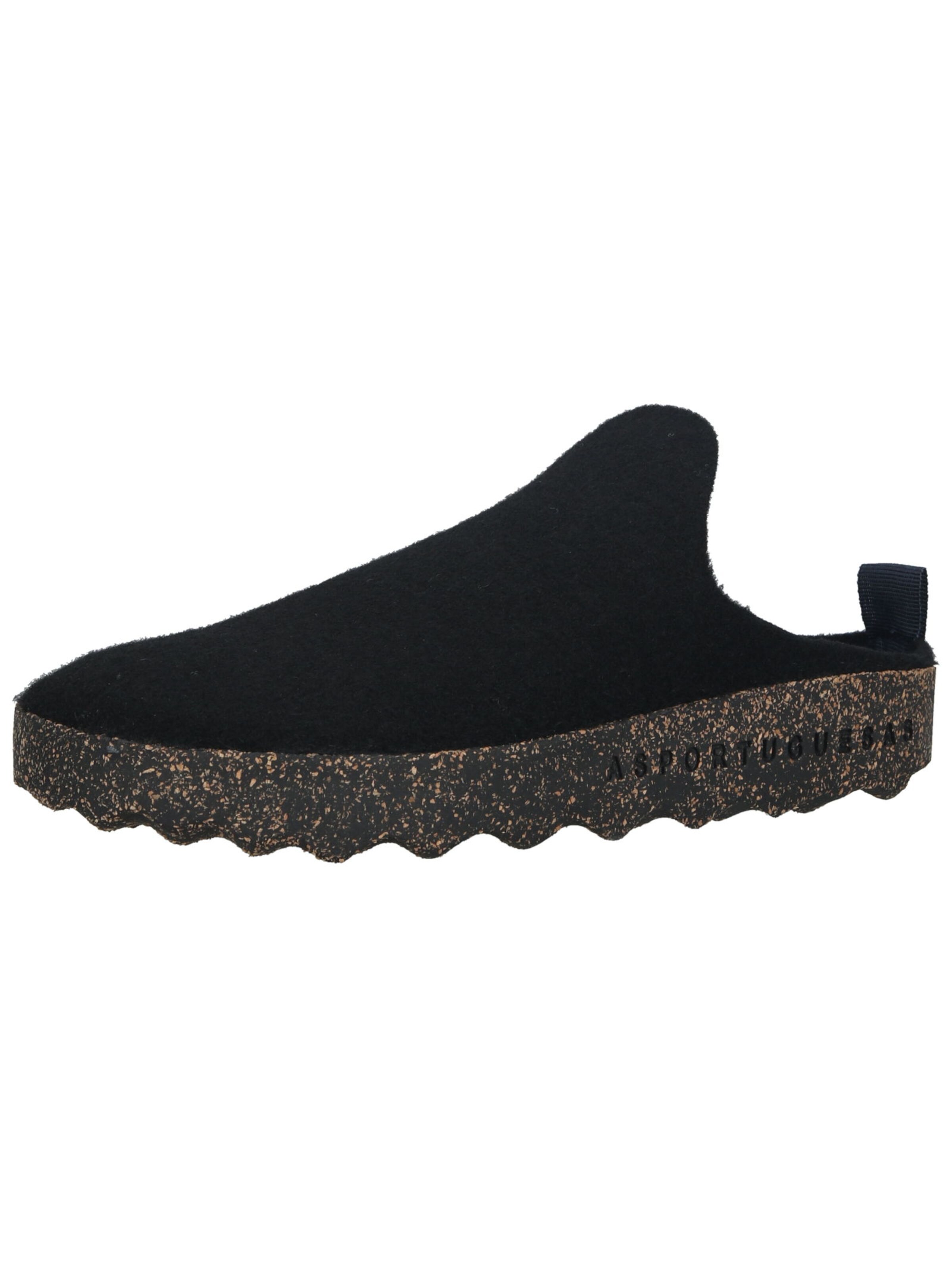 Asportuguesas Slipper in Black: front