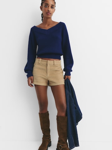 Pull&Bear Svetr – modrá: přední strana
