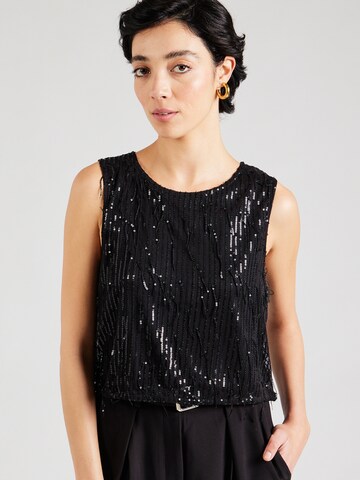PIECES - Top 'Rilly' en negro: frente