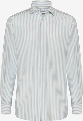 Coupe regular Chemise Boggi Milano en bleu : devant