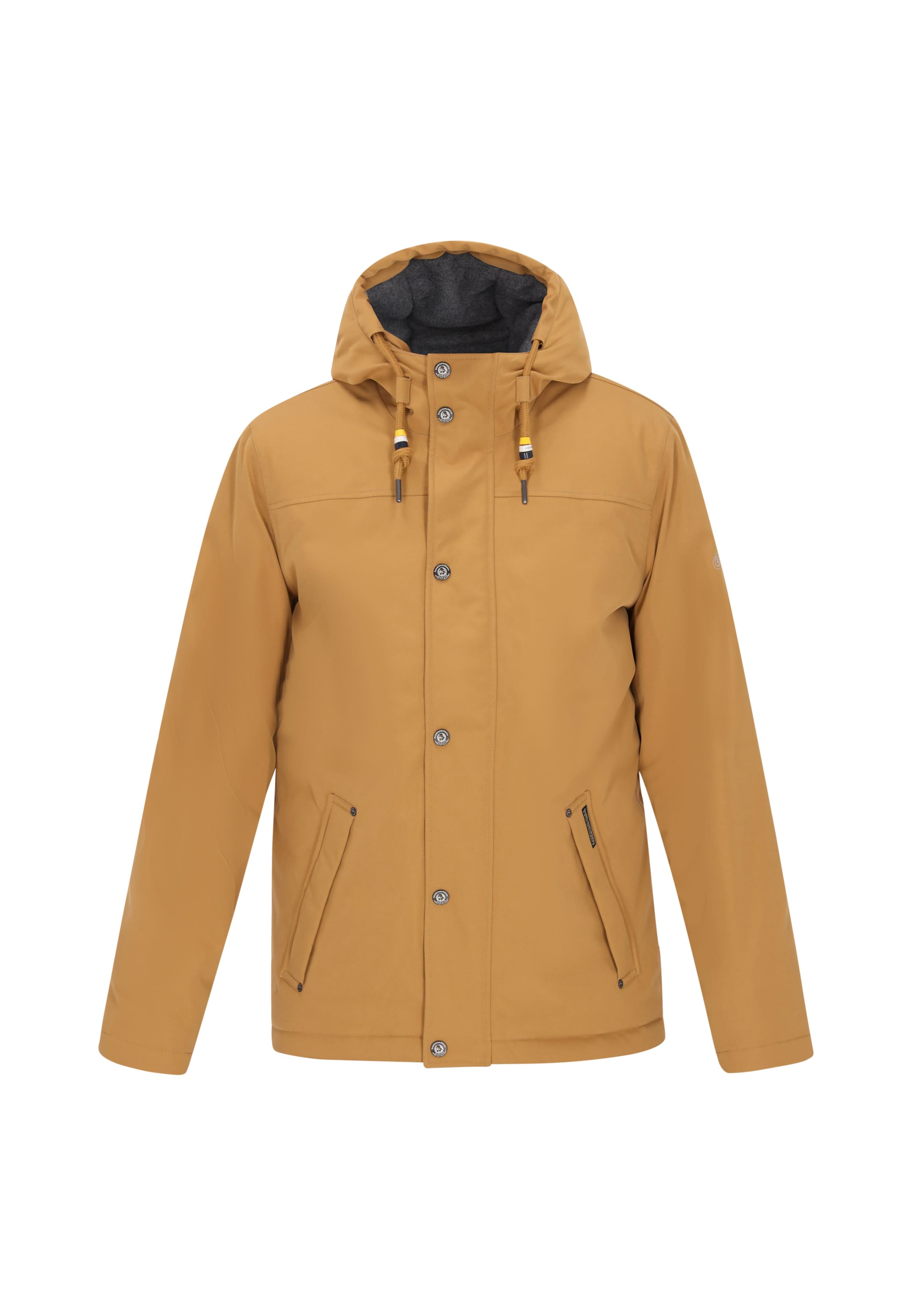 dzeltens Schmuddelwedda Funkcionāla jaka: no priekšpuses