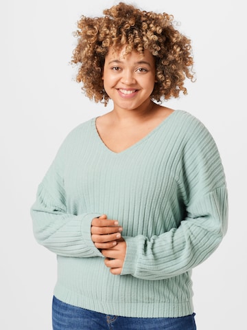 ABOUT YOU Curvy Shirt 'Mariella' in Groen: voorkant