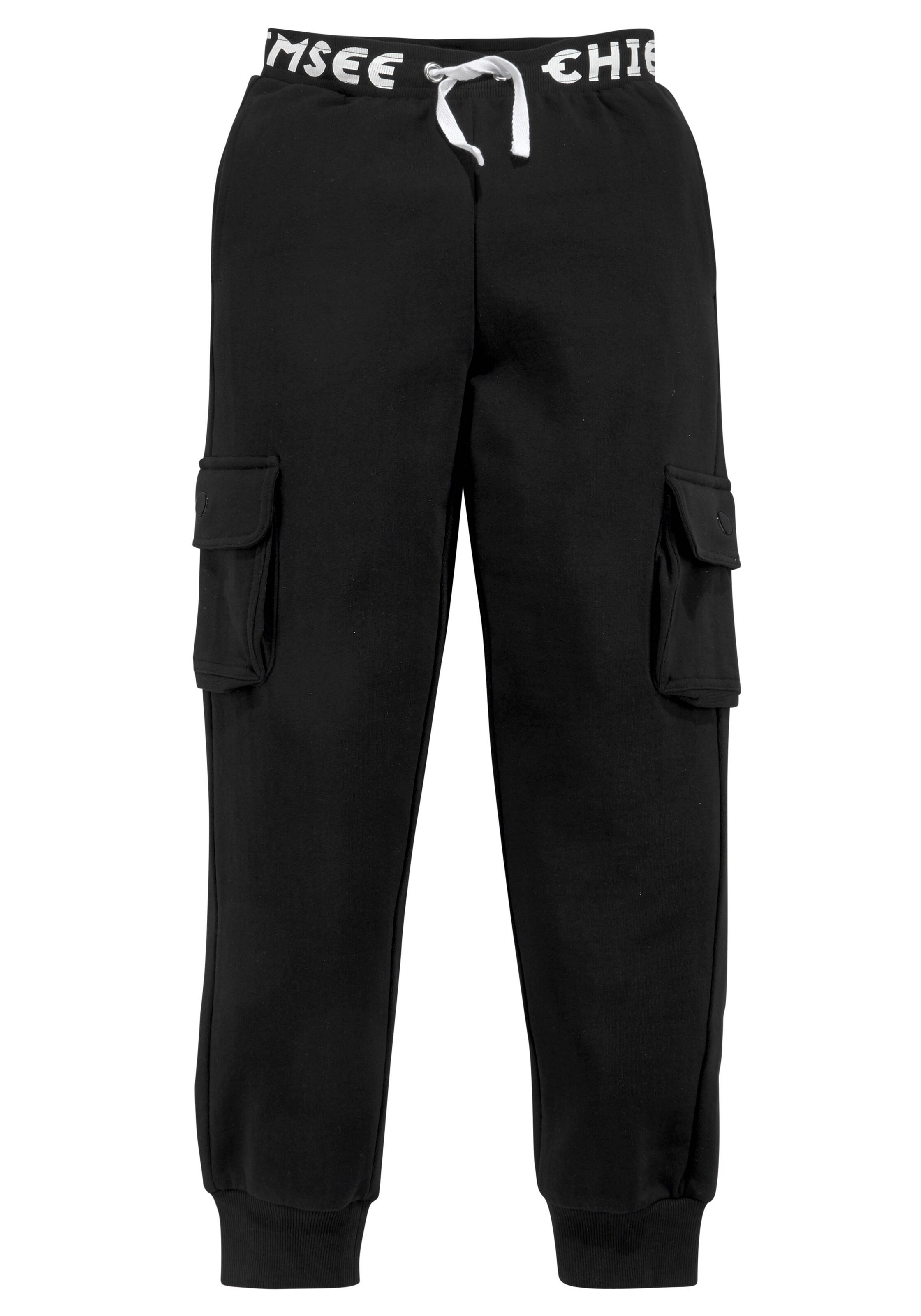 CHIEMSEE Tapered Hose in Schwarz: Vorderseite