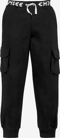 CHIEMSEE Tapered Pants in Black: front