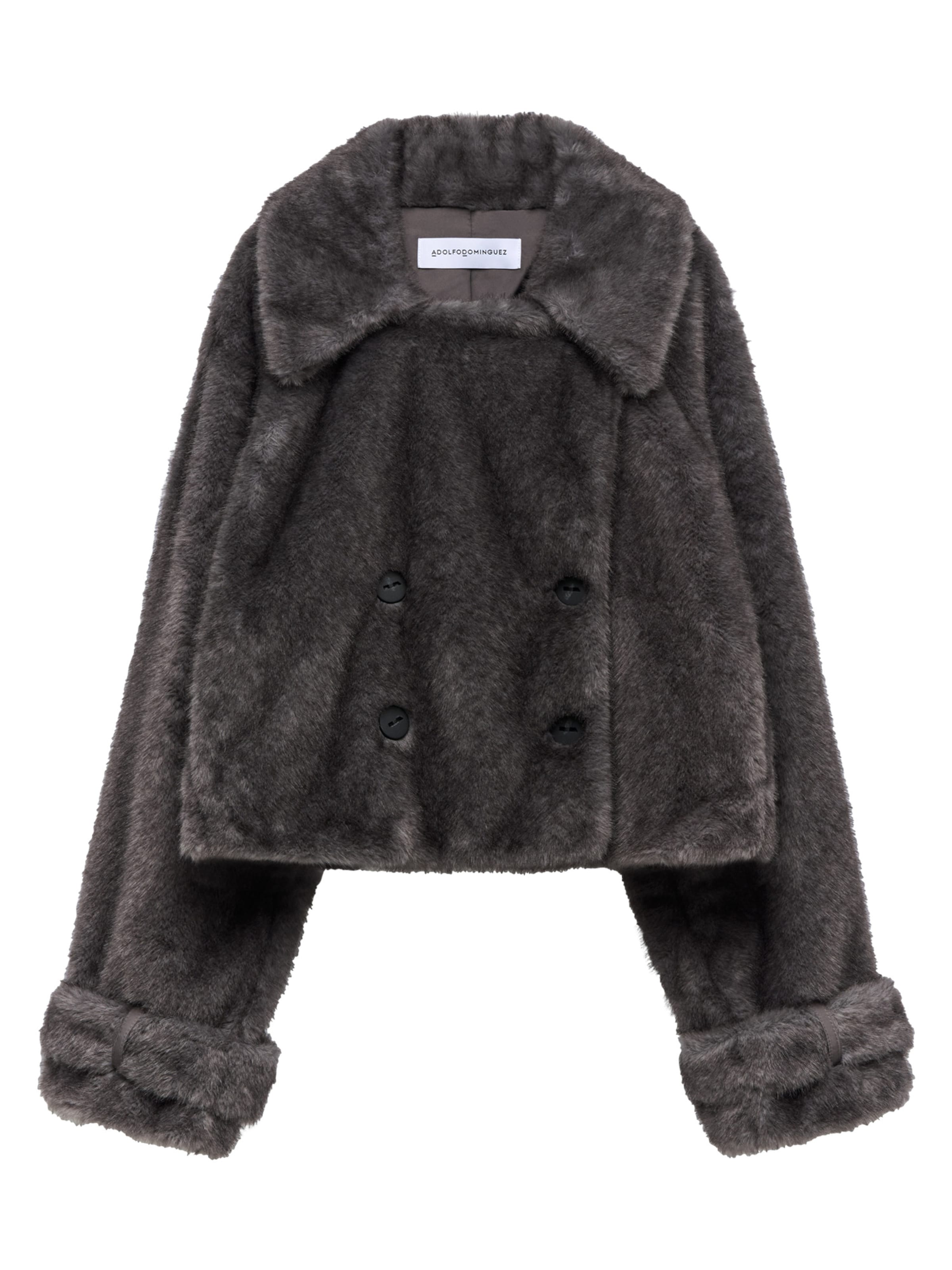 Cappotto invernale di Adolfo Dominguez in grigio: frontale