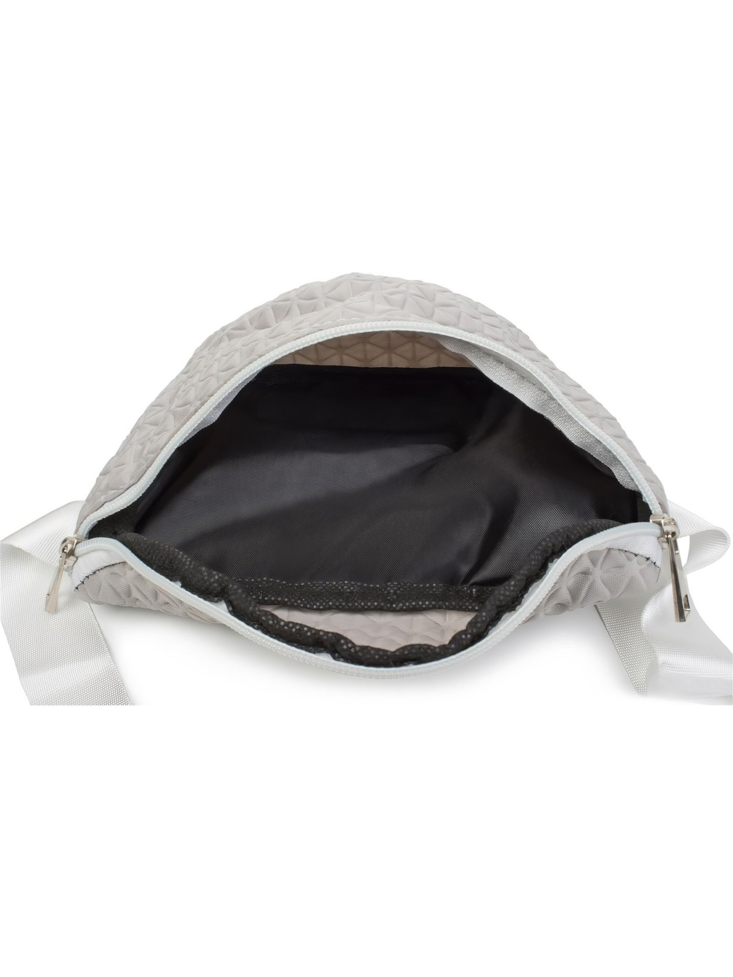 styleBREAKER Gürteltasche 'Bauchtasche geometrische Prägung, Gürteltasche'‌‌‌ in Grau