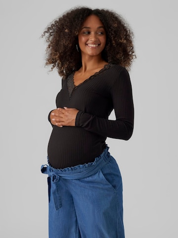 T-shirt MAMALICIOUS en noir : devant