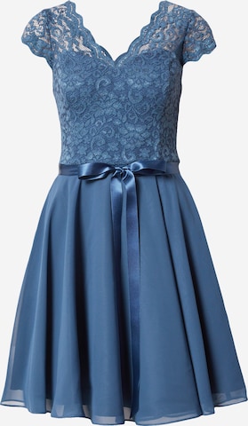 Robe de cocktail SWING en bleu : devant