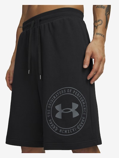UNDER ARMOUR Sportshorts 'Rival' in L/Regular in dunkelgrau / schwarz, Produktansicht