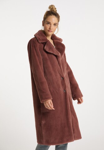 DreiMaster Vintage Between-Seasons Coat in Brown: front