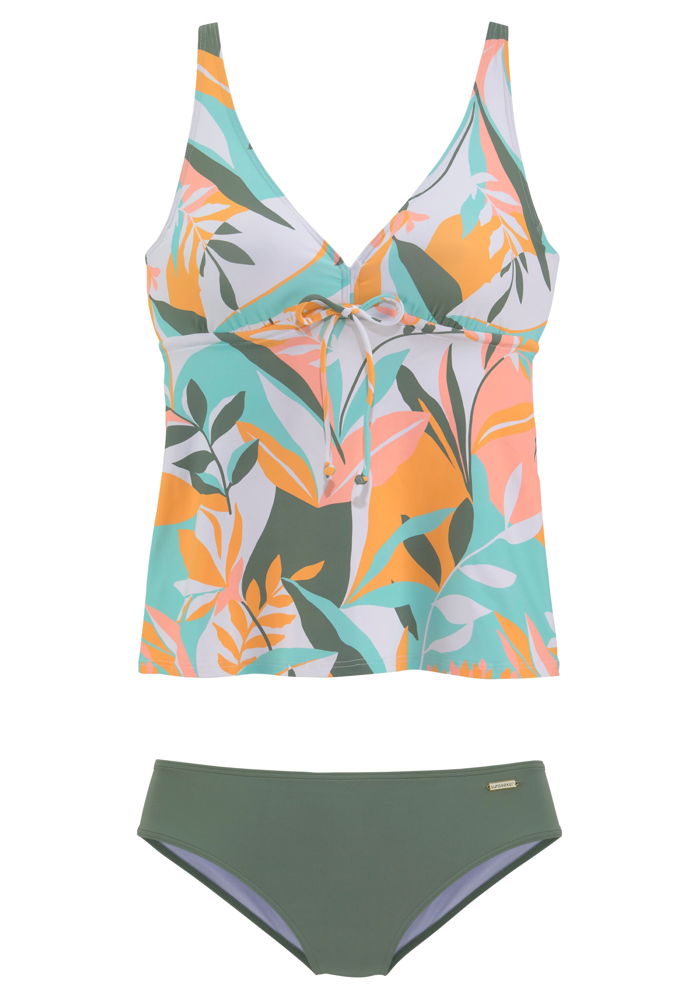 SUNSEEKER Triangel Tankini i blandingsfarvet: forside