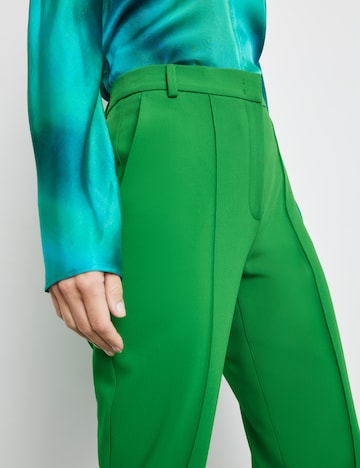 GERRY WEBER Regular Trousers with creases in Green