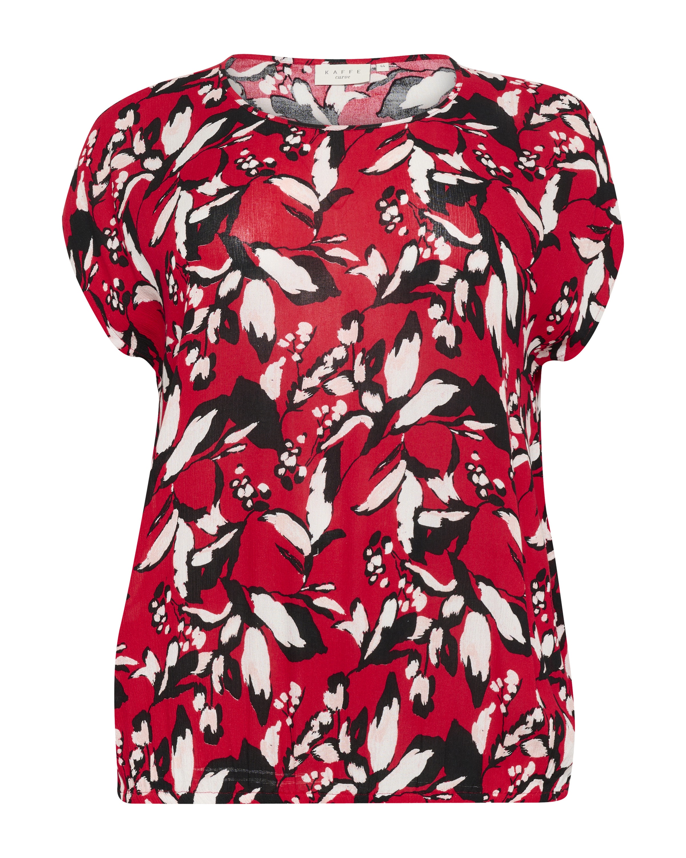 KAFFE CURVE Blouse 'KCAmi' in Red: front