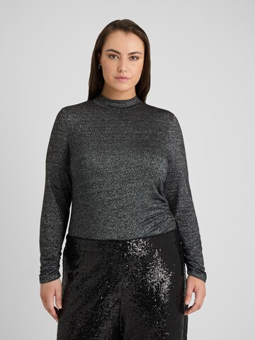 Maglietta 'Lea' di Guido Maria Kretschmer Curvy in nero: frontale