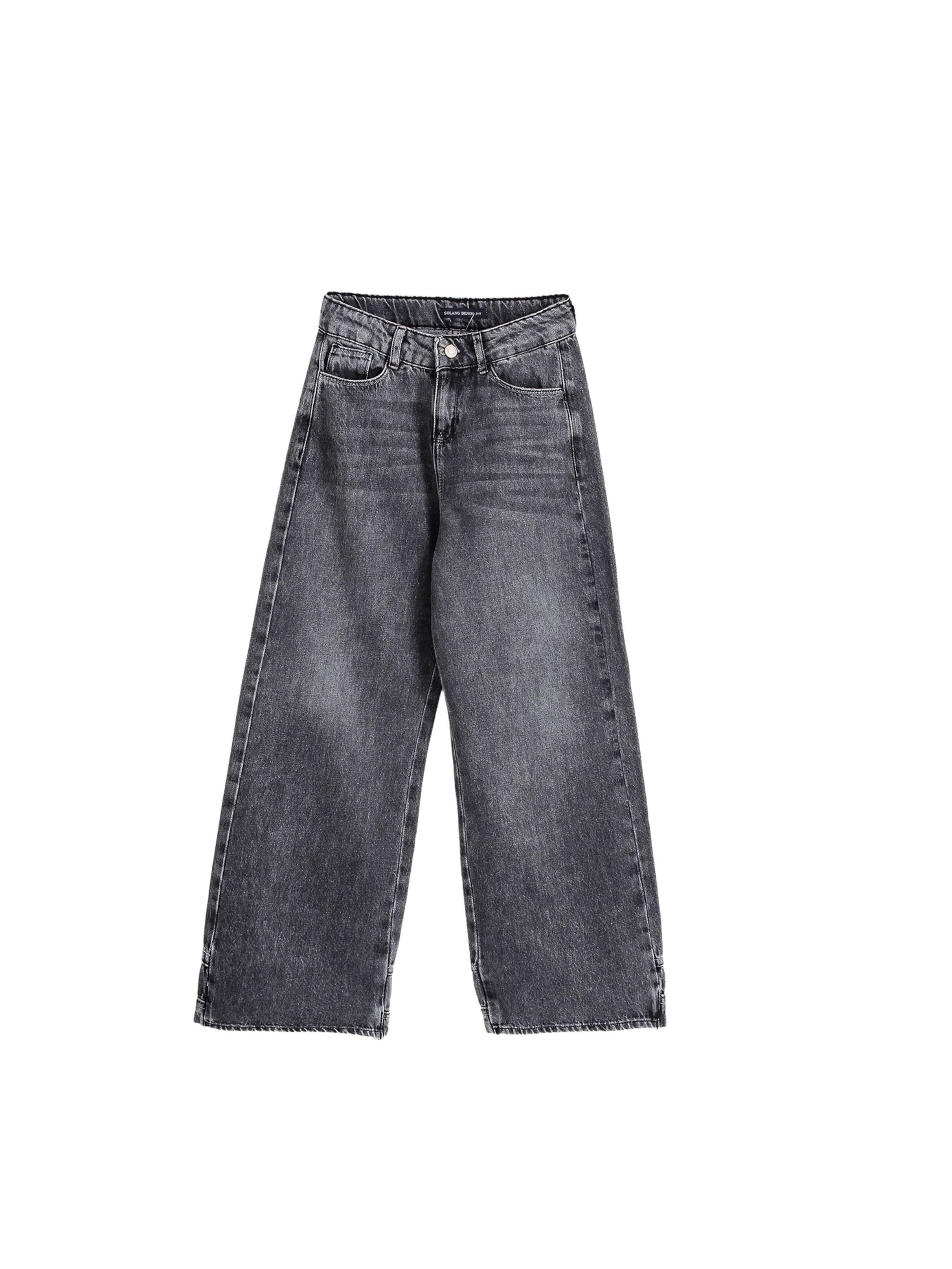 Solang Regular Hose Patch-Cargo-Jeans Streetwear Look in Grau: Vorderseite