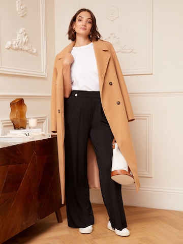 love & roses Široke hlačnice Hlače z naborki | črna barva