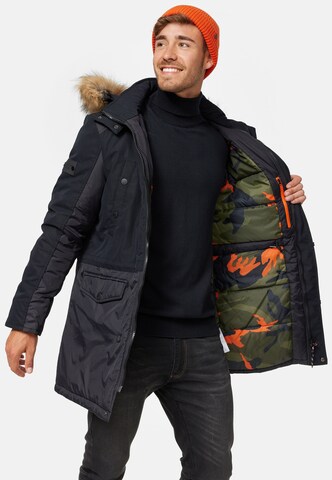 INDICODE JEANS Parka 'Jarl' in Schwarz