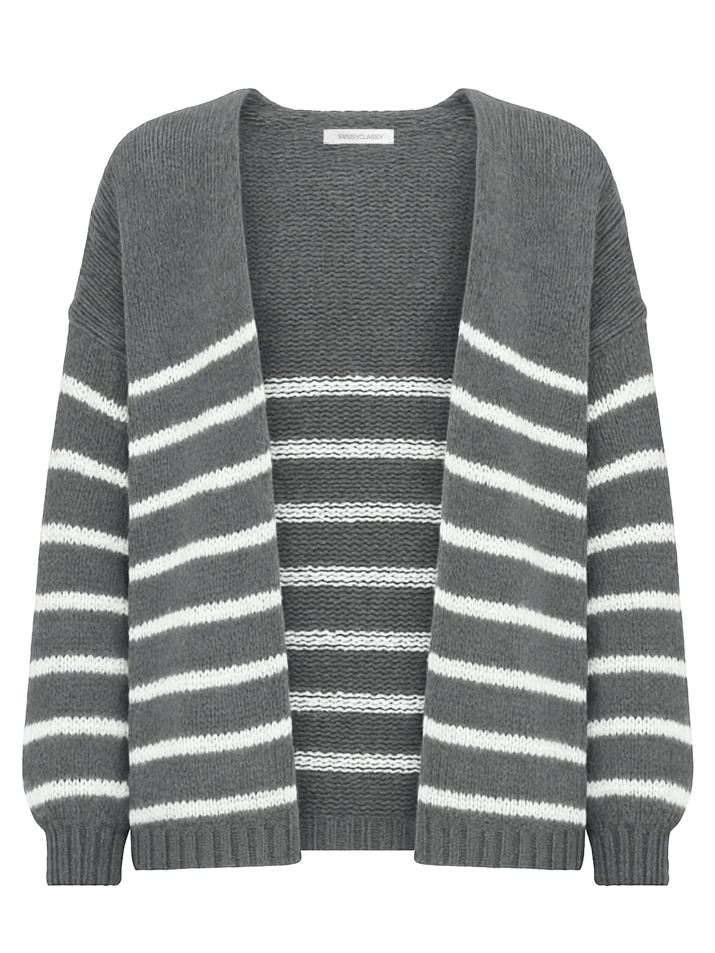 SASSYCLASSY Oversized Cardigan in Grey: front