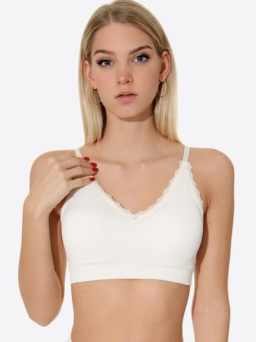 Bustino Reggiseno di Yenita in bianco: frontale
