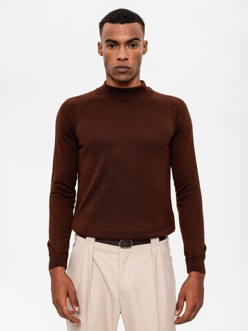 Pull-over Antioch en marron : devant