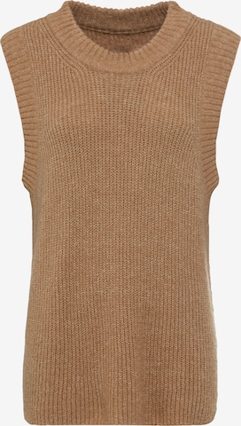 heine Strikvest i beige: forside