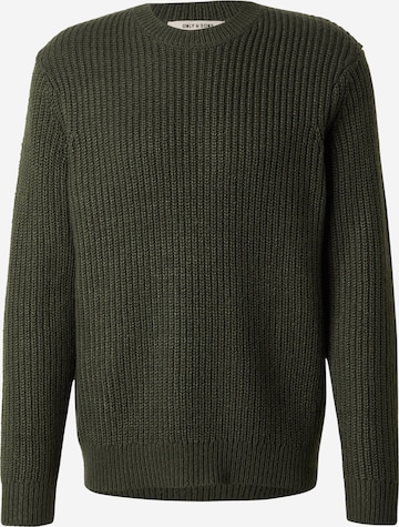 Only & Sons Свитер 'ONSROLF' в Зеленый: спереди