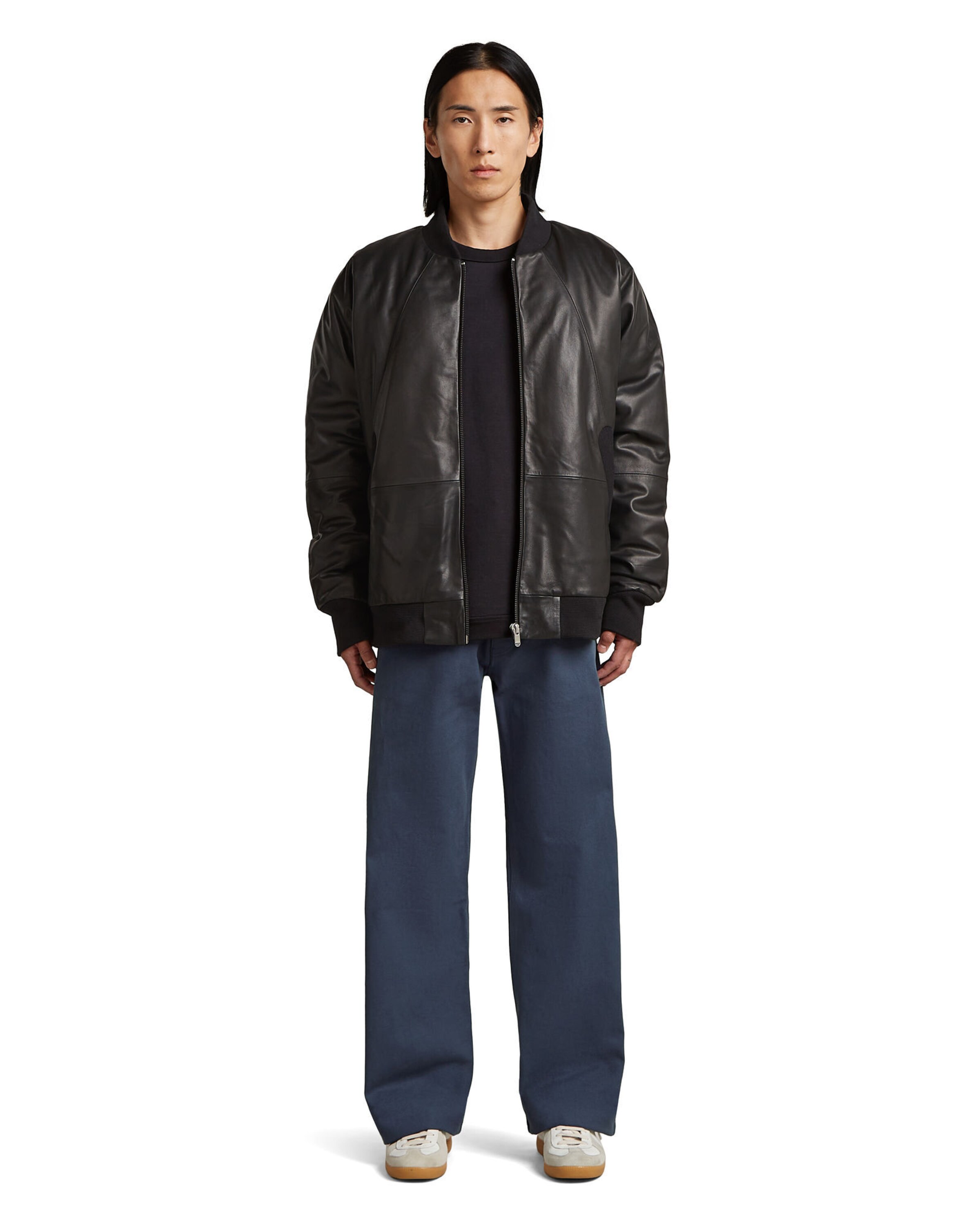 G-STAR Between-season jacket 'MN 10 YR Leather Tour' in Black