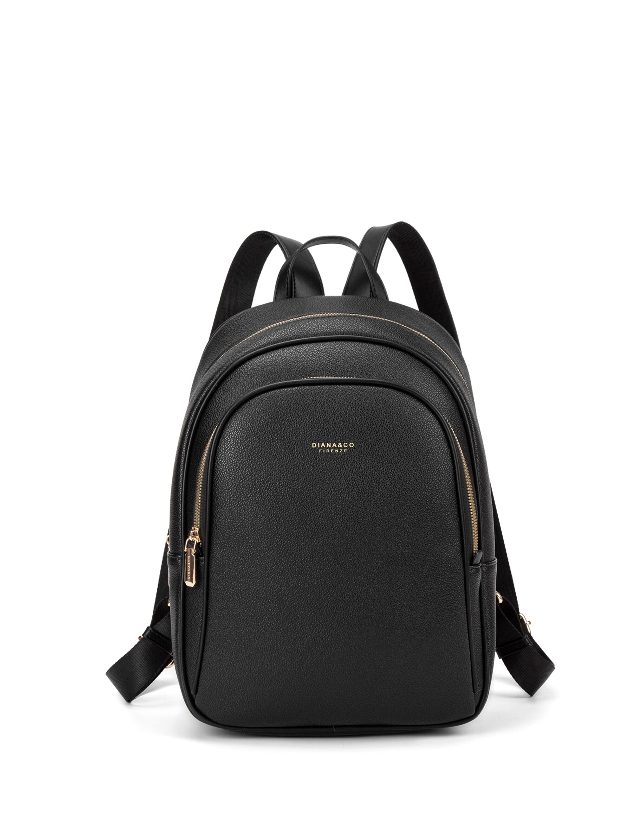 Zaino 'Zaino Donna Vegan Leather con Zip e Tasche - Diana & Co Firenze' di Diana&Co. in nero