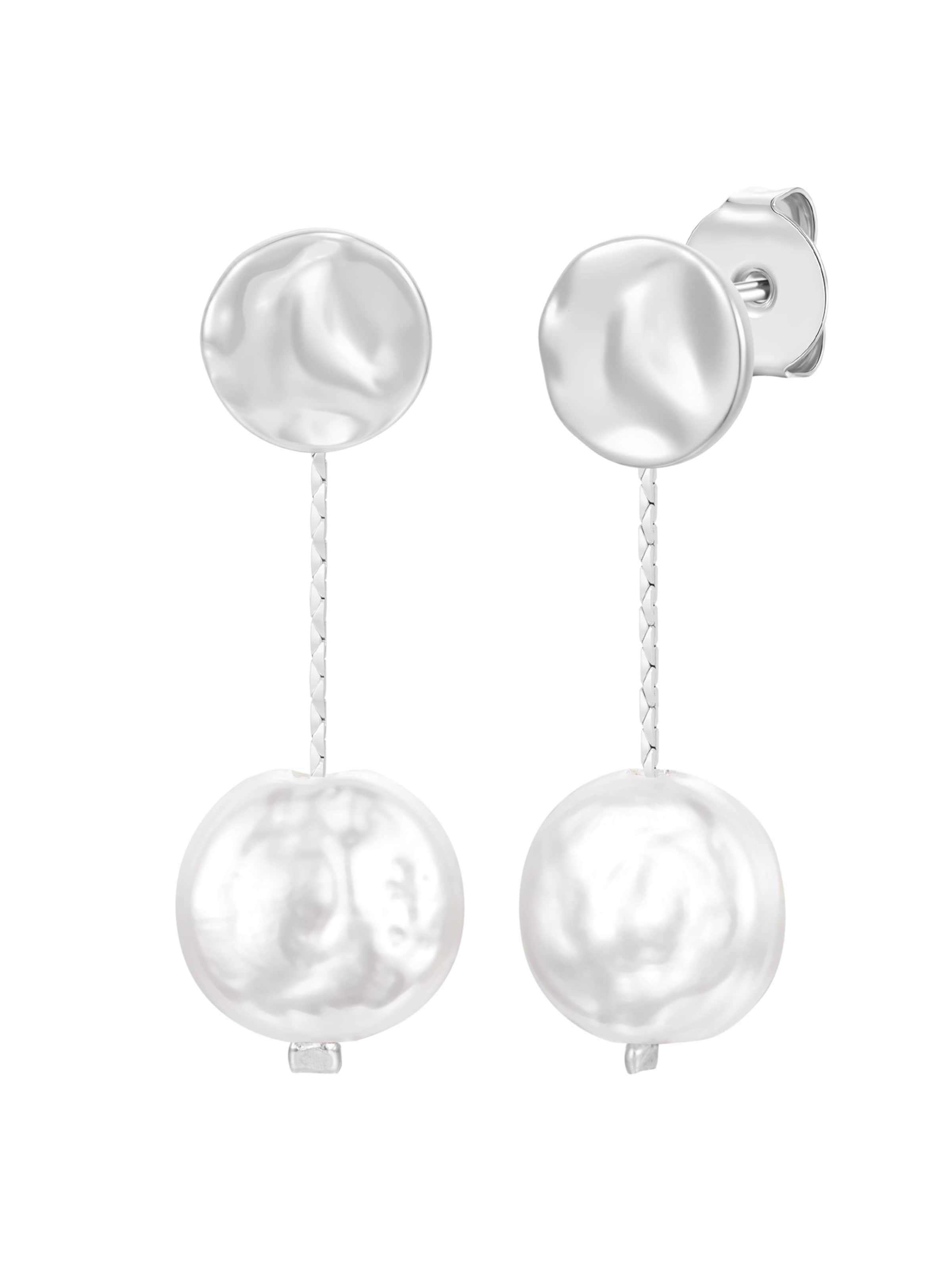 Lulu & Jane - Pendientes en blanco: frente