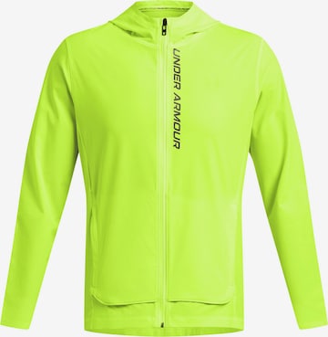 UNDER ARMOUR Athletic Jacket 'OUTRUN THE STORM' in Green: front