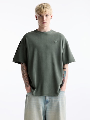 T-Shirt Pull&Bear en vert : devant