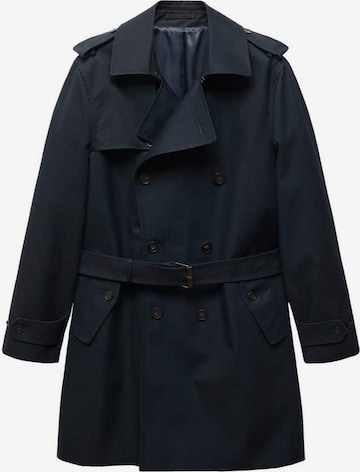 MANGO MAN Between-Seasons Coat in Blue: front