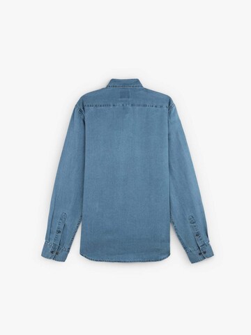 Scalpers Regular fit Button Up Shirt 'Ralph' in Blue