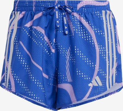 ADIDAS PERFORMANCE Sporthose in blau / pink / silber, Produktansicht