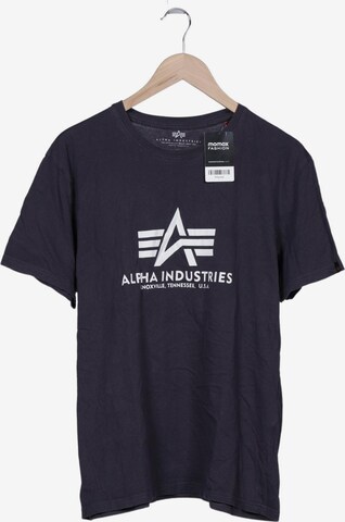 ALPHA INDUSTRIES T-Shirt XL in Blau: predná strana