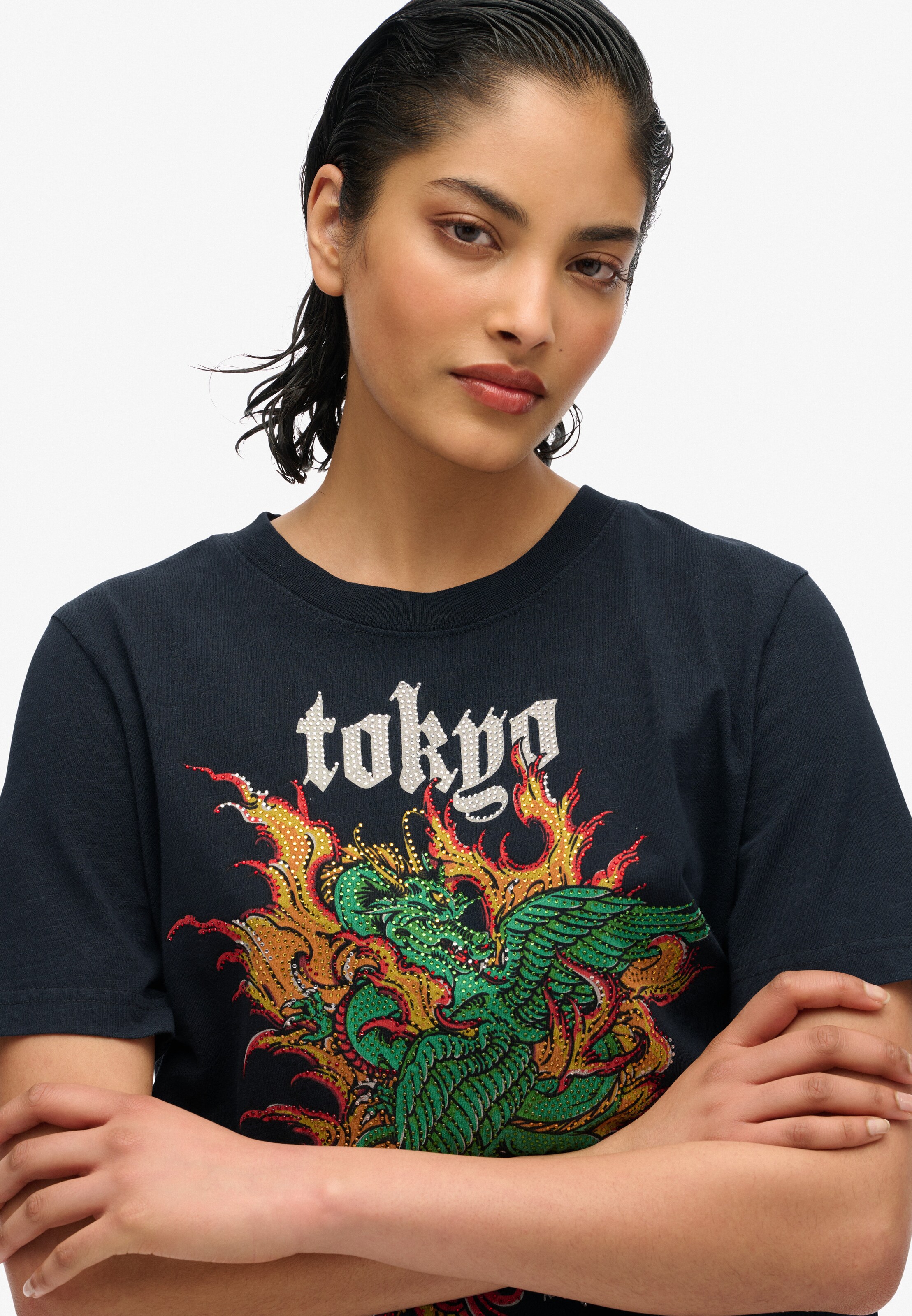 Superdry Shirt 'Tokyo' in Zwart