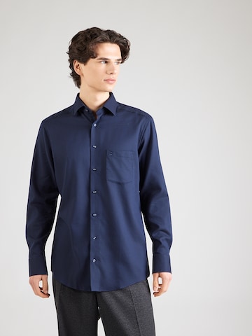 mėlyna OLYMP Standartinis modelis Dalykinio stiliaus marškiniai 'Luxor': priekis