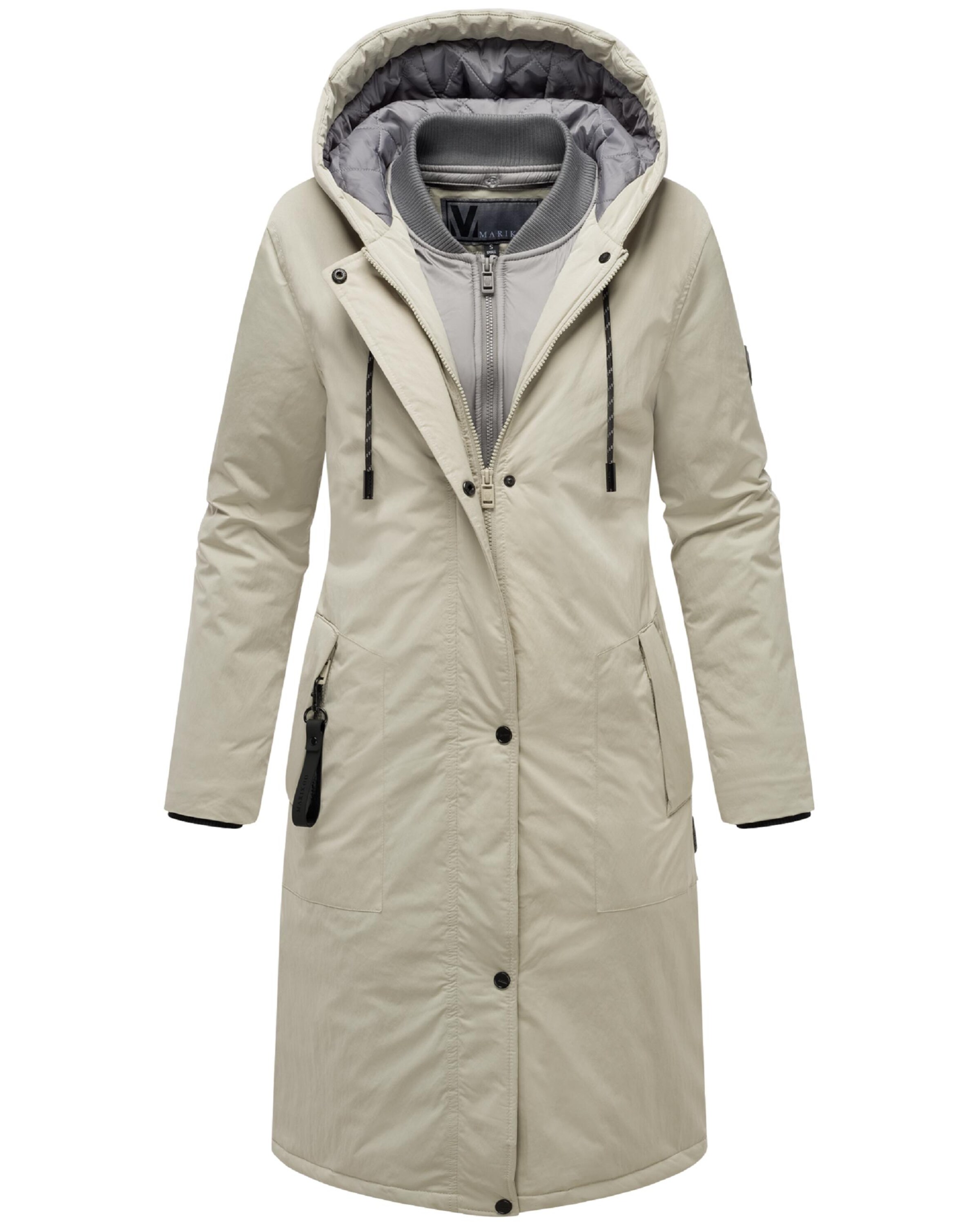 Palton de primăvară-toamnă de la MARIKOO pe bej