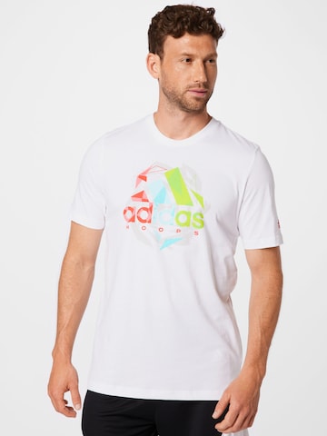 T-Shirt fonctionnel 'Badge Of Sport' ADIDAS PERFORMANCE en blanc : devant