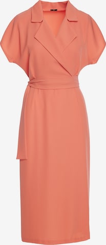 Stylove - Vestido camisero en naranja: frente