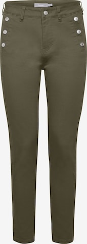 Fransa Slim fit Chino Pants 'Frmax' in Green: front