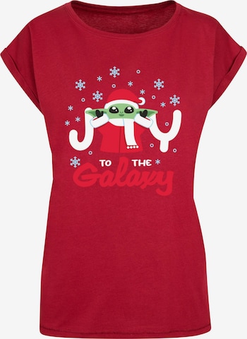 T-shirt 'The Mandalorian - Joy To The Galaxy' ABSOLUTE CULT en rouge : devant