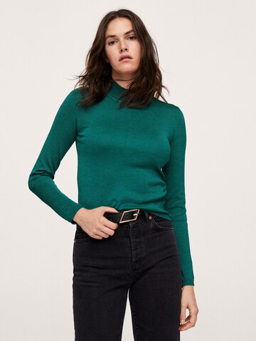 Pull-over 'SHINYC' MANGO en vert : devant