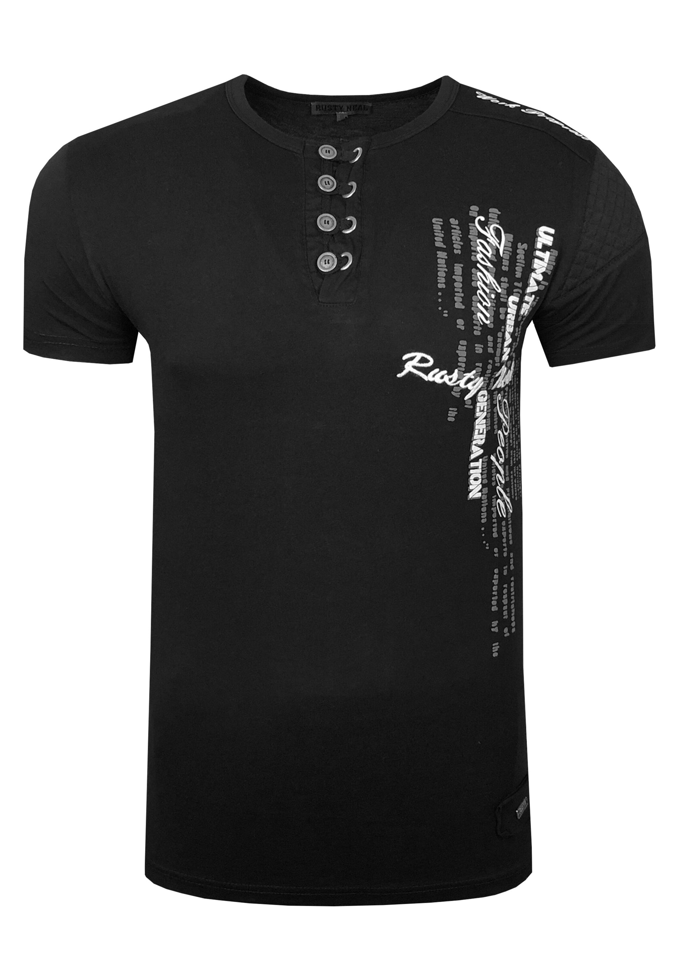 Rusty Neal T-Shirt in Schwarz: Vorderseite