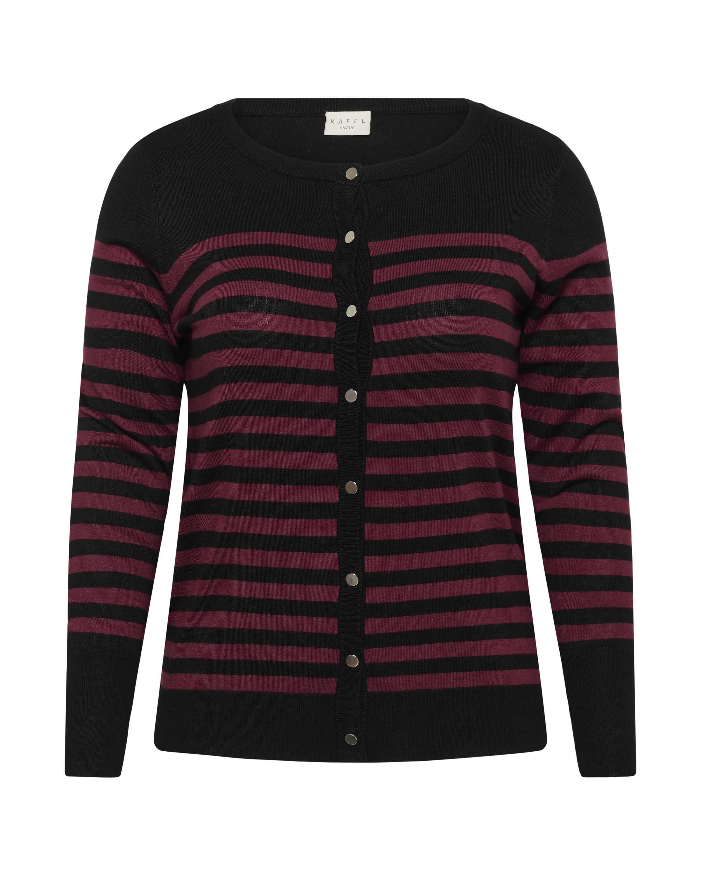 KAFFE CURVE Cardigan 'Lizzy' i sort: forside
