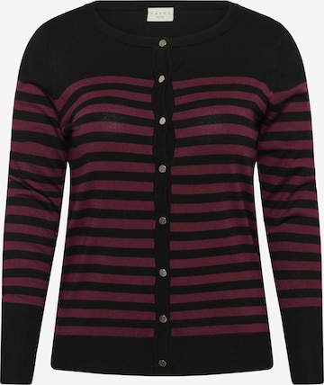KAFFE CURVE Cardigan 'Lizzy' i sort: forside