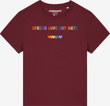 Watapparel Shirt 'Spread Love not Hate' in Rot: Vorderseite