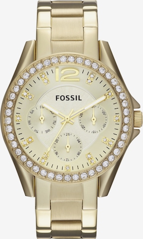 FOSSIL Analog Watch 'Riley' in Gold: front