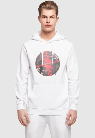 ABSOLUTE CULT Sweatshirt 'Deadpool - Good Bad' in White: front