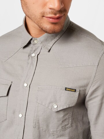 DIESEL Slim fit Button Up Shirt in Grey